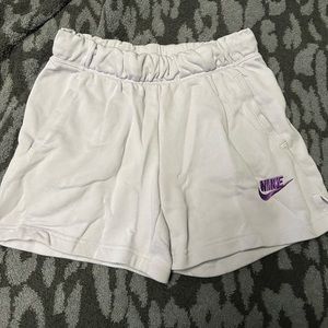 Lavender Nike sweat shorts